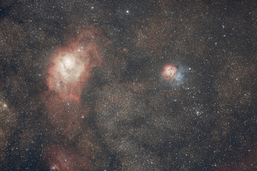 Processed deep-sky astrophotography result — nebula detail recovered from stacked light frames